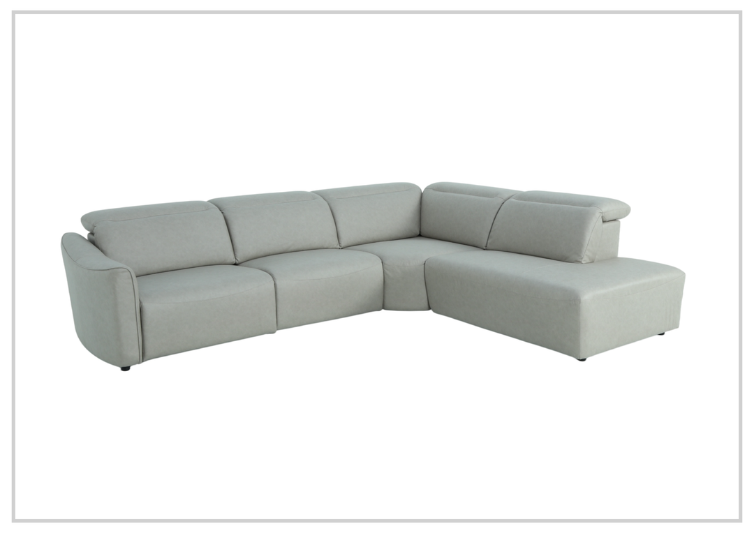 Arlo Power Recliner Sectional Sofa with Chaise | Gray Fabric | Klaussner-JenniHome