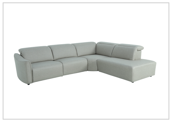 Arlo Power Recliner Sectional Sofa with Chaise | Gray Fabric | Klaussner-JenniHome
