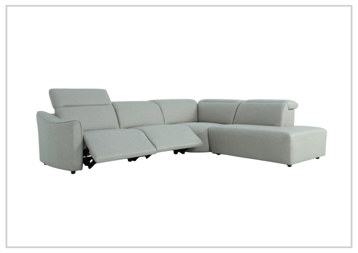 Arlo Power Recliner Sectional Sofa with Chaise | Gray Fabric | Klaussner-JenniHome