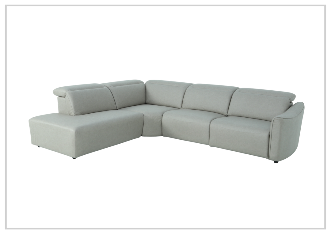 Arlo Power Recliner Sectional Sofa with Chaise | Gray Fabric | Klaussner-JenniHome