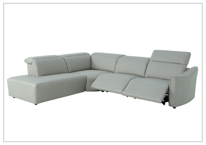 Arlo Power Recliner Sectional Sofa with Chaise | Gray Fabric | Klaussner-JenniHome