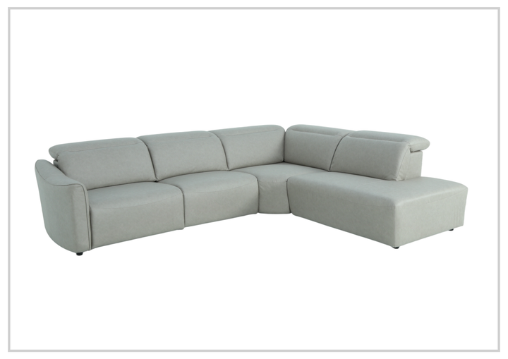 Arlo Power Recliner Sectional Sofa with Chaise | Gray Fabric | Klaussner-JenniHome