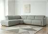 Arlo Power Recliner Sectional Sofa with Chaise | Gray Fabric | Klaussner-JenniHome