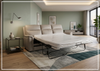 Arvello Leather Match 3 Seater Sofa | Queen Sleeper | Beige | Klaussner