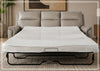 Klaussner Aven Leather Match 3 Seater Queen Sleeper Sofa in Beige-Jennihome