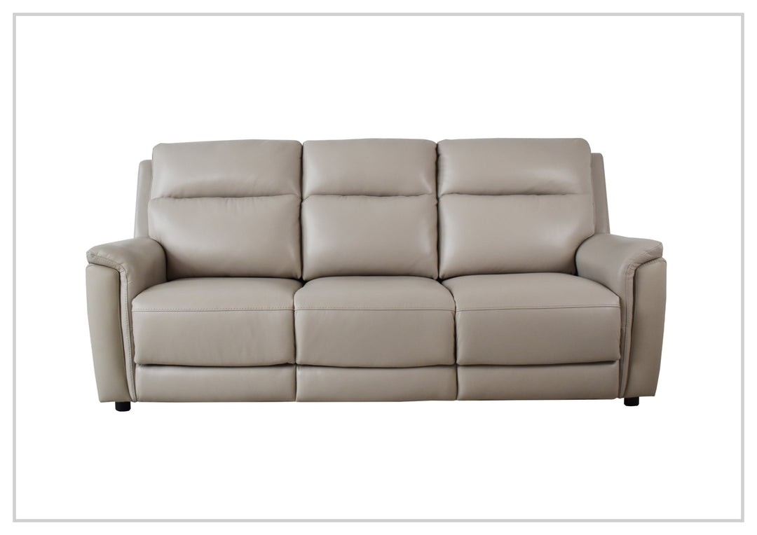 Klaussner Aven Leather Match 3 Seater Queen Sleeper Sofa in Beige-Jennihome