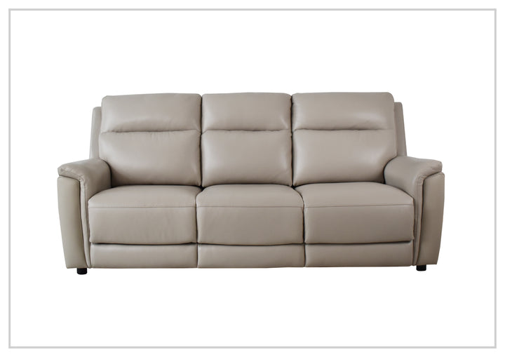 Klaussner Aven Leather Match 3 Seater Queen Sleeper Sofa in Beige-Jennihome