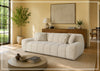 Bellanzo Italian Boucle Fabric Sofa | Deep Tufted Seats & Square Arms | Klaussner