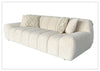 Bellanzo Italian Boucle Fabric Sofa | Deep Tufted Seats & Square Arms | Klaussner