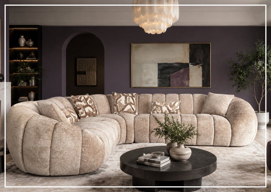 Bellavero Fabric Sectional Sofa | Channel Tufted Seat | Klaussner-Jennihome