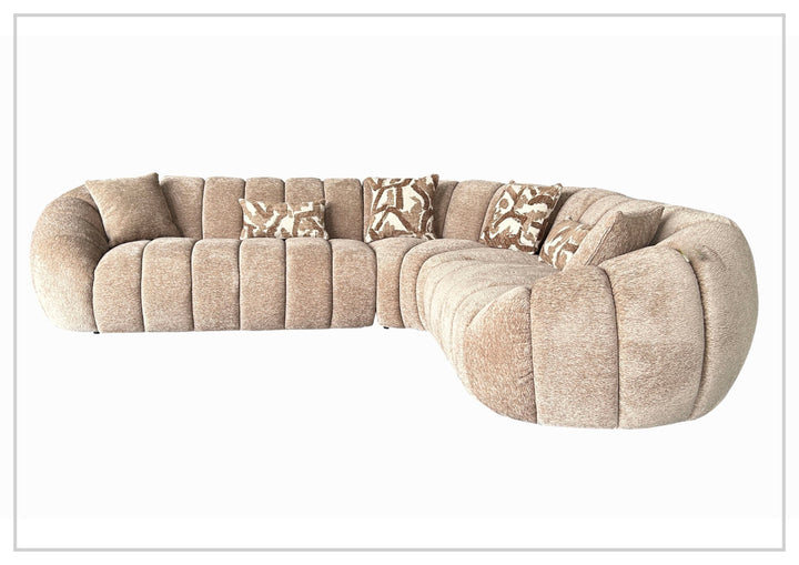 Bellavero Fabric Sectional Sofa | Channel Tufted Seat | Klaussner-Jennihome