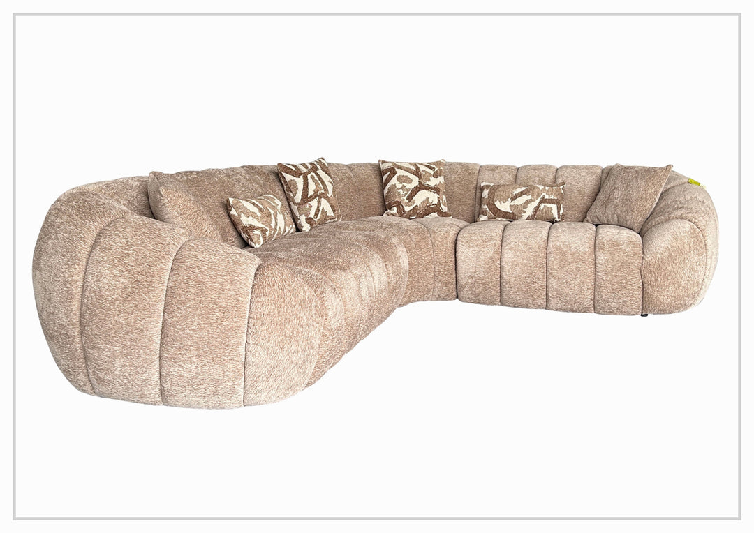 Bellavero Fabric Sectional Sofa | Channel Tufted Seat | Klaussner-Jennihome