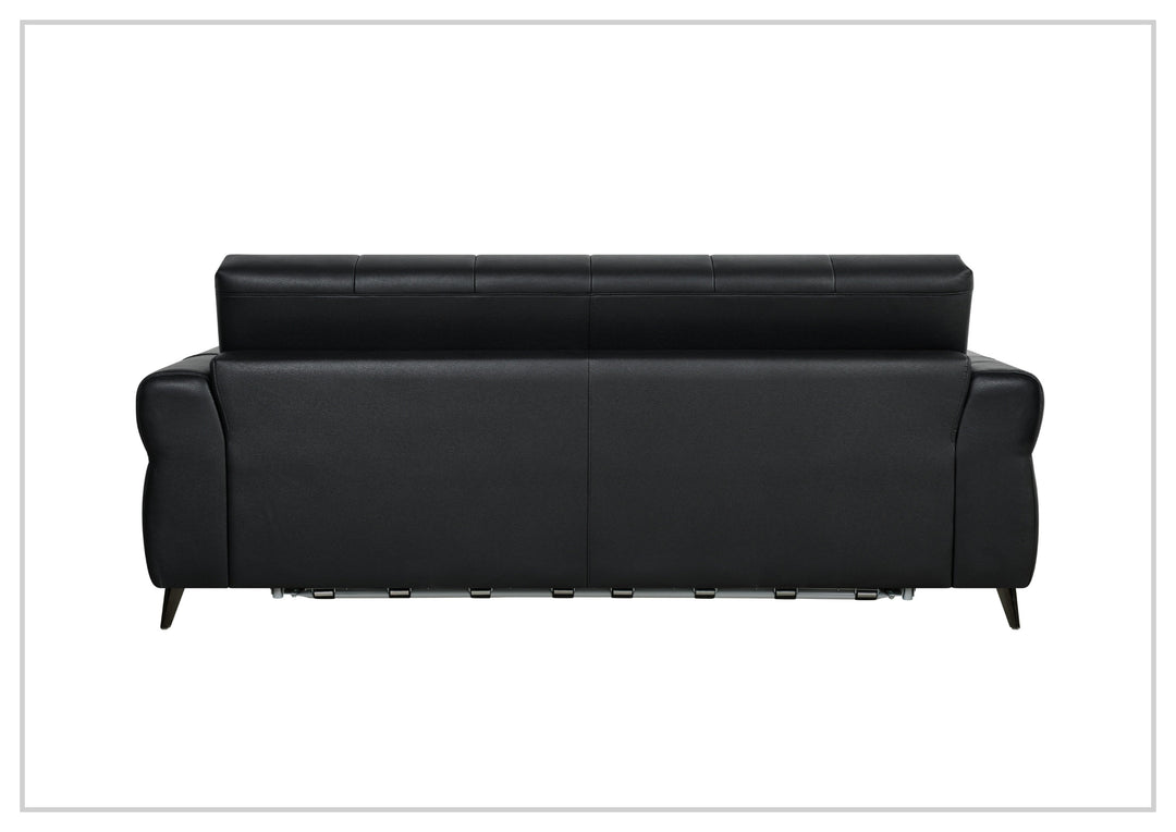 Brantley Faux Leather Queen Sleeper Sofa | Padded Track Arms | Klaussner