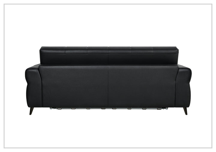 Brantley Faux Leather Queen Sleeper Sofa | Padded Track Arms | Klaussner