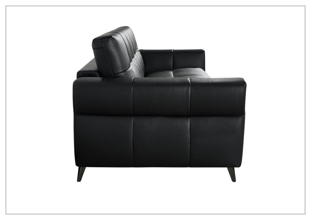 Brantley Faux Leather Queen Sleeper Sofa | Padded Track Arms | Klaussner