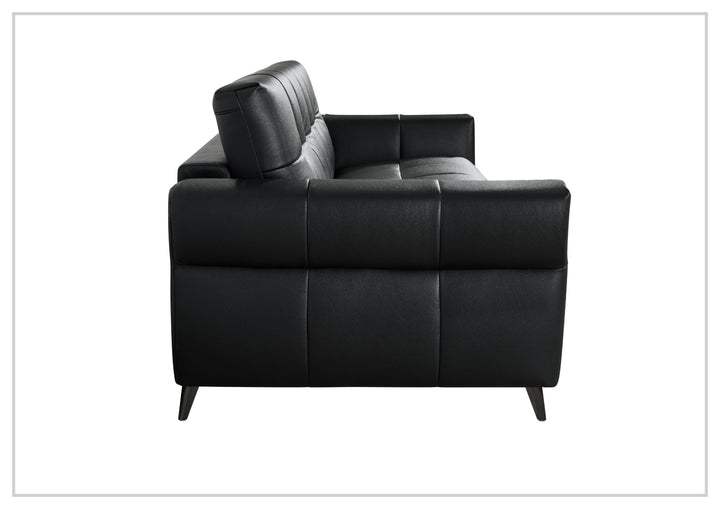 Brantley Faux Leather Queen Sleeper Sofa | Padded Track Arms | Klaussner