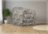 Klaussner Edena Fabric Swivel Chair with Tight Back Design-Jennihome