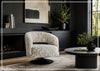Fallon Fabric Swivel Chair | Geometric Barrel Design | Klaussner-Jennihome