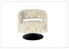 Fallon Fabric Swivel Chair | Geometric Barrel Design | Klaussner-Jennihome