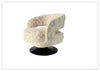 Fallon Fabric Swivel Chair | Geometric Barrel Design | Klaussner-Jennihome