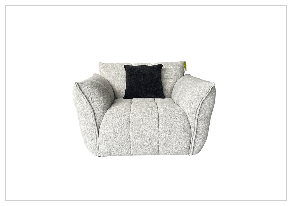 Faviano Fabric Curved Chair | Sculpted Arms| Klaussner-JenniHome