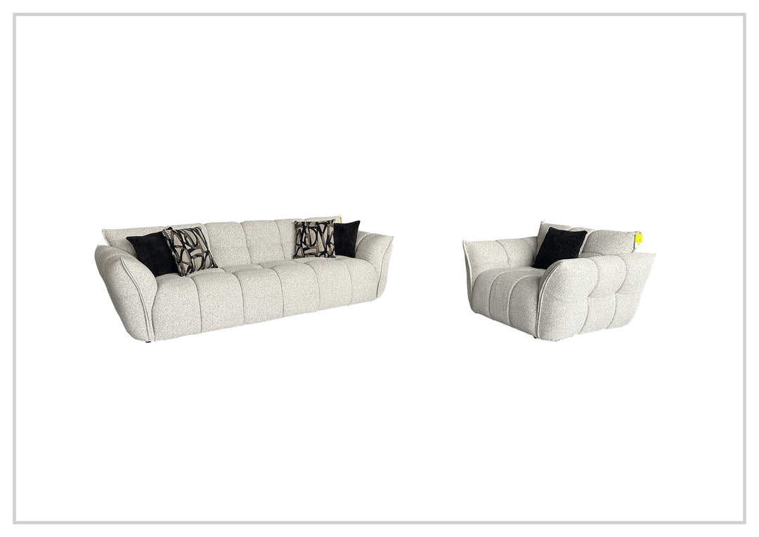 Faviano Fabric Curved Sofa | Sculpted Arms | Klaussner- Jennihome