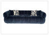 Ferrara Channel Tufted Sofa with Round Arms| Blue Fabric | Klaussner-JenniHome