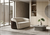 Imperoo Glossy Lounge Chair | Off-White Fabric | Klaussner - Jennihome