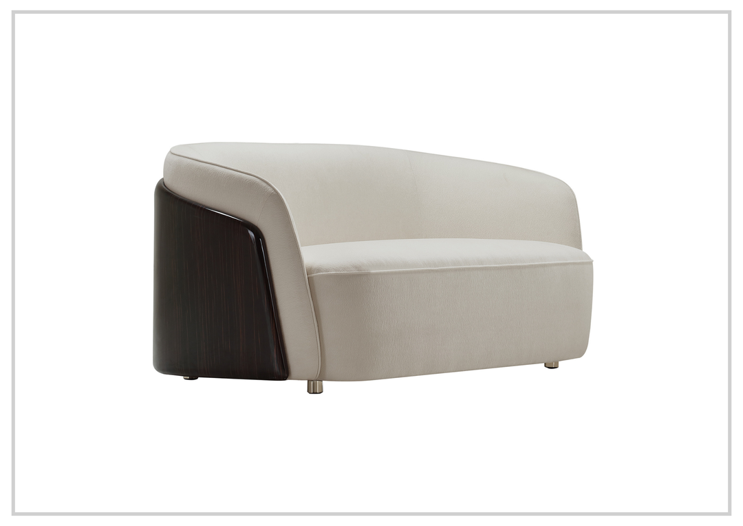 Imperoo Glossy Lounge Chair | Off-White Fabric | Klaussner - Jennihome