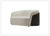 Imperoo Glossy Lounge Chair | Off-White Fabric | Klaussner - Jennihome