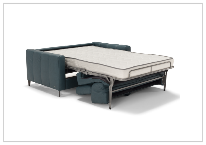 Kathy Ireland Avelina Leather Sleeper Sofa With Easy Open Mechanism