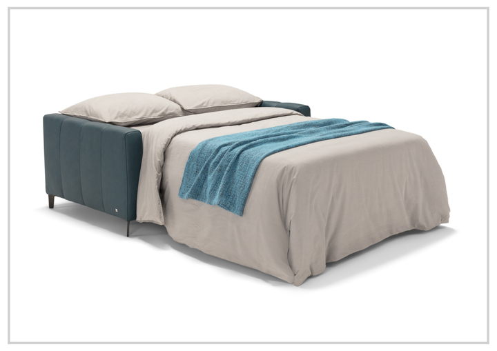 Kathy Ireland Avelina Leather Sleeper Sofa With Easy Open Mechanism