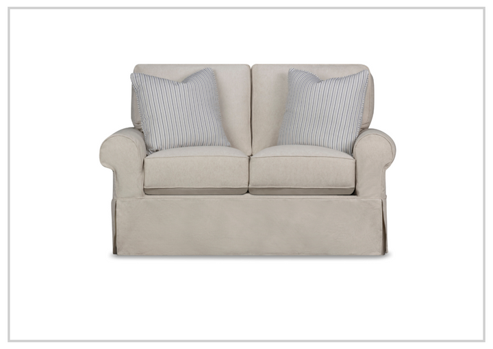 Klaussner Katelin Loveseat Slipcover in John Linen Sepia-Jennihome