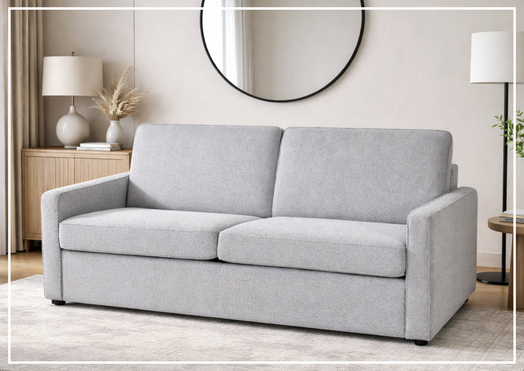 Klaussner Leon Queen Leather Sleeper Sofa With Easy Open Mechanism