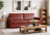 Klaussner Leon Queen Leather Sleeper Sofa With Easy Open Mechanism