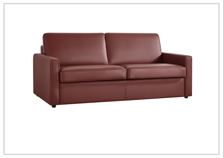 Klaussner Leon Queen Leather Sleeper Sofa With Easy Open Mechanism