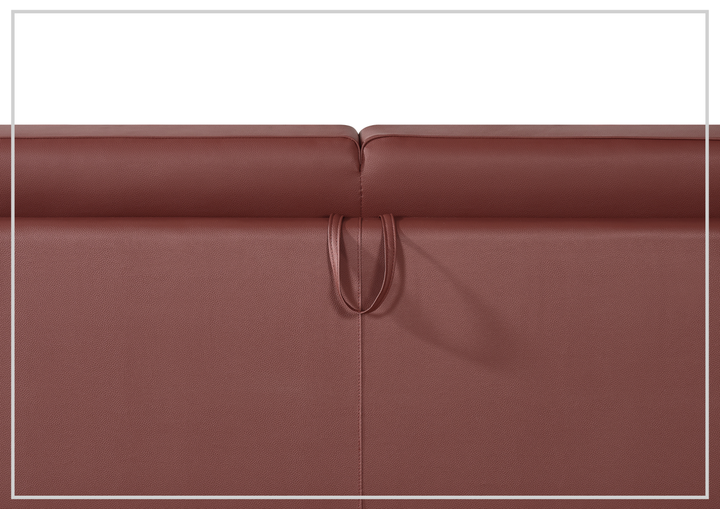 Klaussner Leon Queen Leather Sleeper Sofa With Easy Open Mechanism