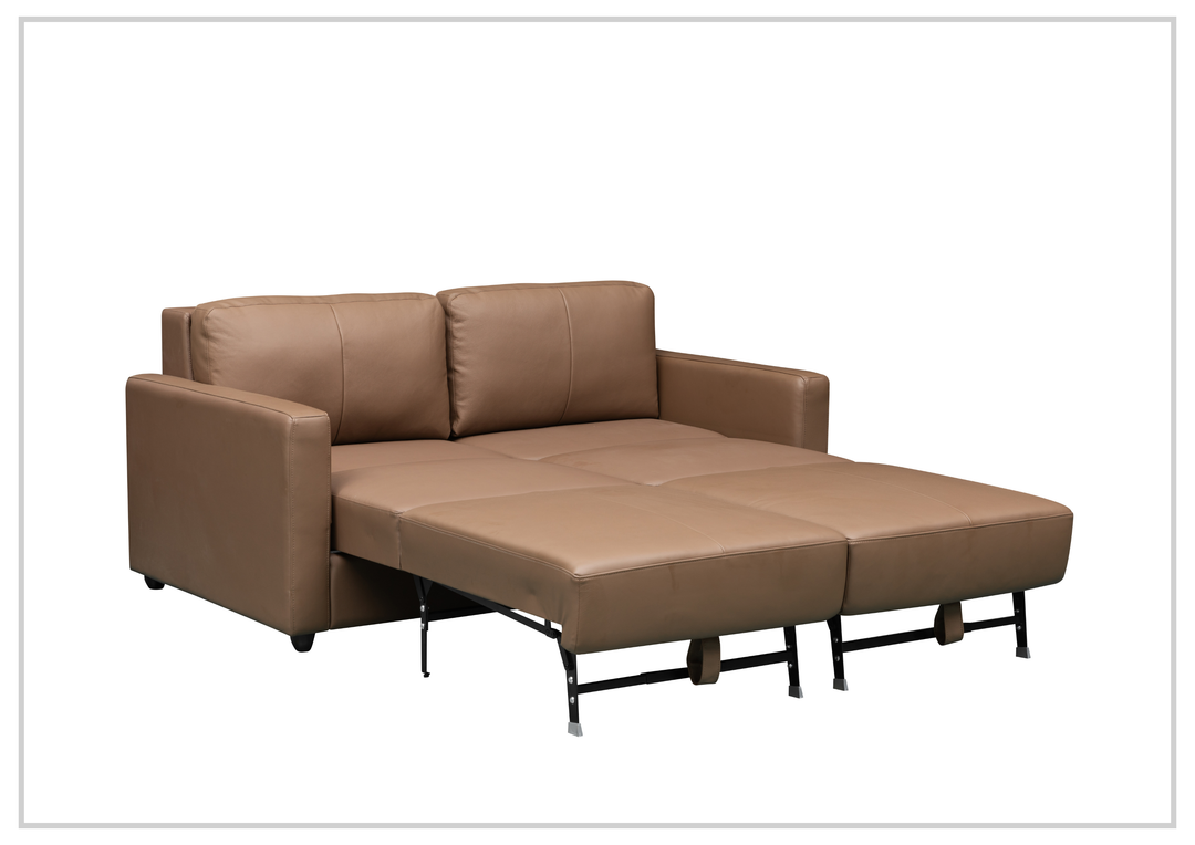 Nova Queen Leather Sleeper Sofa | Cloud Fold Mechanism | Track Arms | Gio Italia