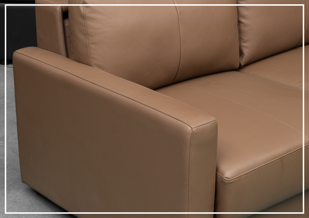 Nova Queen Leather Sleeper Sofa | Cloud Fold Mechanism | Track Arms | Gio Italia