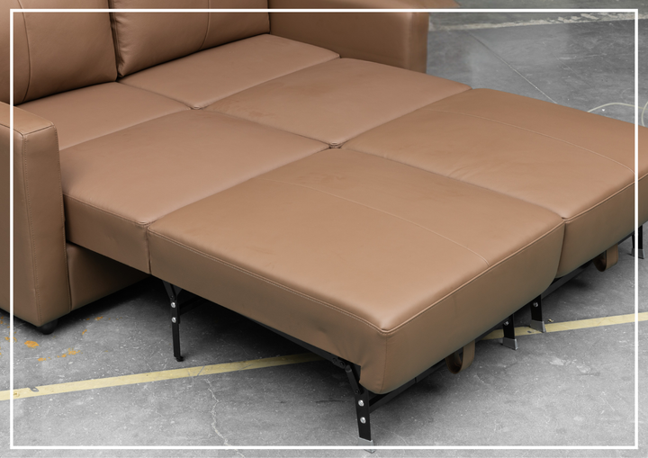Nova Queen Leather Sleeper Sofa | Cloud Fold Mechanism | Track Arms | Gio Italia