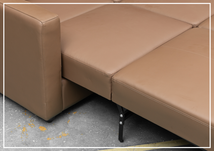 Nova Queen Leather Sleeper Sofa | Cloud Fold Mechanism | Track Arms | Gio Italia