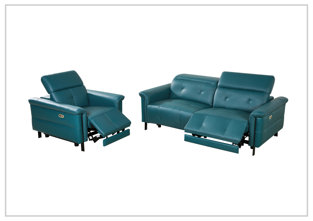 Oliviana Leather Sofa Set | Power Motion Recliner | Triple Motors | Klaussner