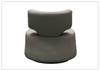 Klaussner Pavia Leather Swivel Chair with Foam Back & Seat Cushion-Jennihome