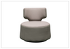 Klaussner Pavia Leather Swivel Chair with Foam Back & Seat Cushion-Jennihome