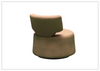 Klaussner Pavia Leather Swivel Chair with Foam Back & Seat Cushion-Jennihome