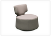 Klaussner Pavia Leather Swivel Chair with Foam Back & Seat Cushion-Jennihome