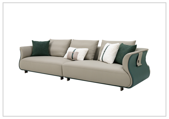 Ricordo 4-Seater Sofa | Beige Leather | Deep Seats | Klaussner