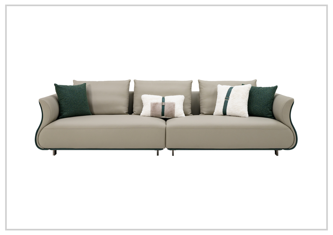 Ricordo 4-Seater Sofa | Beige Leather | Deep Seats | Klaussner