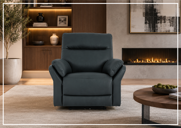 Klaussner Riverton Leather Reclining Chair with USB Port-Jenni Home