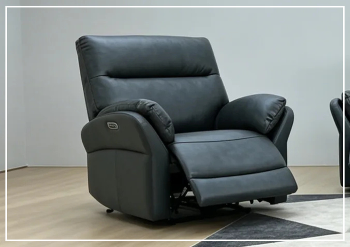 Klaussner Riverton Leather Reclining Chair with USB Port-Jenni Home
